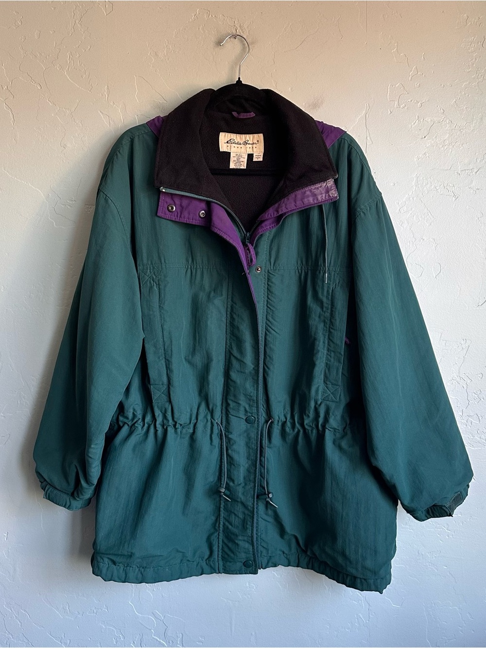 Eddie Bauer Teal Jacket with Purple Trim